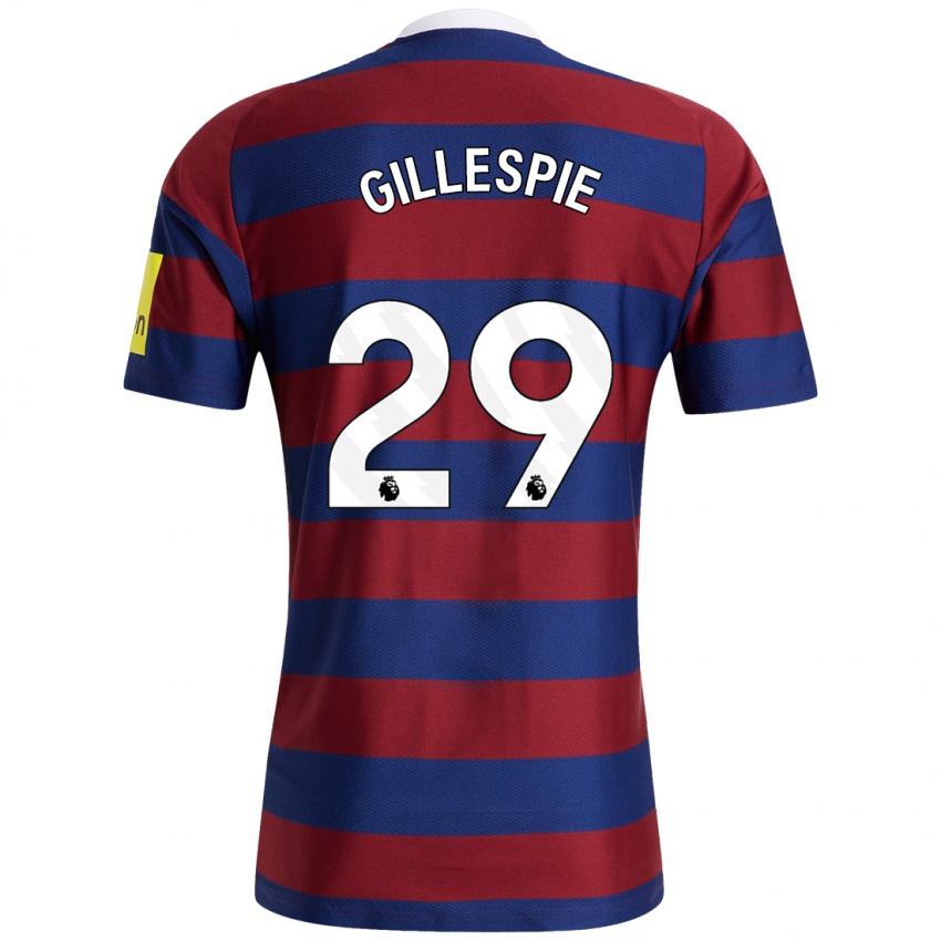 Mænd Mark Gillespie #29 Bordeaux Marineblå Udebane Spillertrøjer 2024/25 Trøje T-Shirt