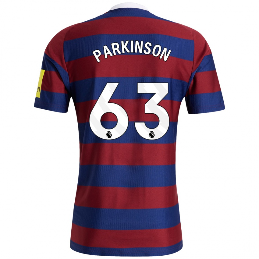 Mænd Ben Parkinson #63 Bordeaux Marineblå Udebane Spillertrøjer 2024/25 Trøje T-Shirt