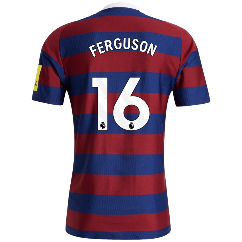 Mænd Becky Ferguson #16 Bordeaux Marineblå Udebane Spillertrøjer 2024/25 Trøje T-Shirt