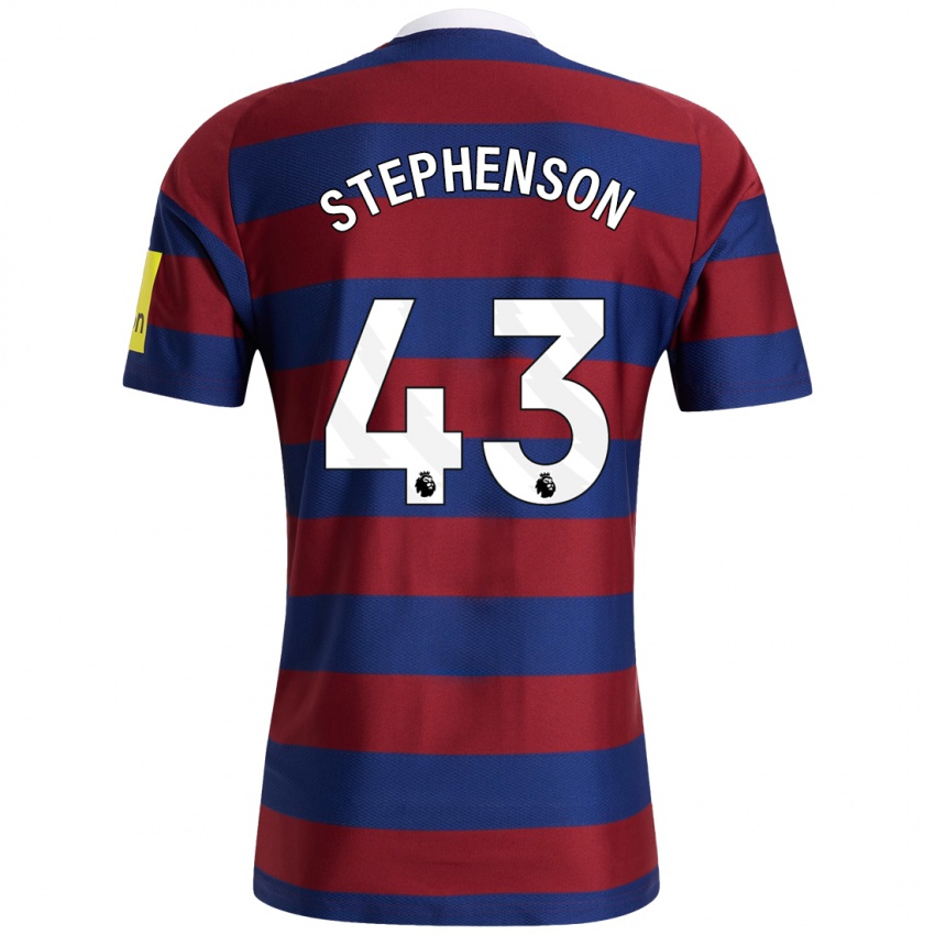 Mænd Dylan Stephenson #43 Bordeaux Marineblå Udebane Spillertrøjer 2024/25 Trøje T-Shirt