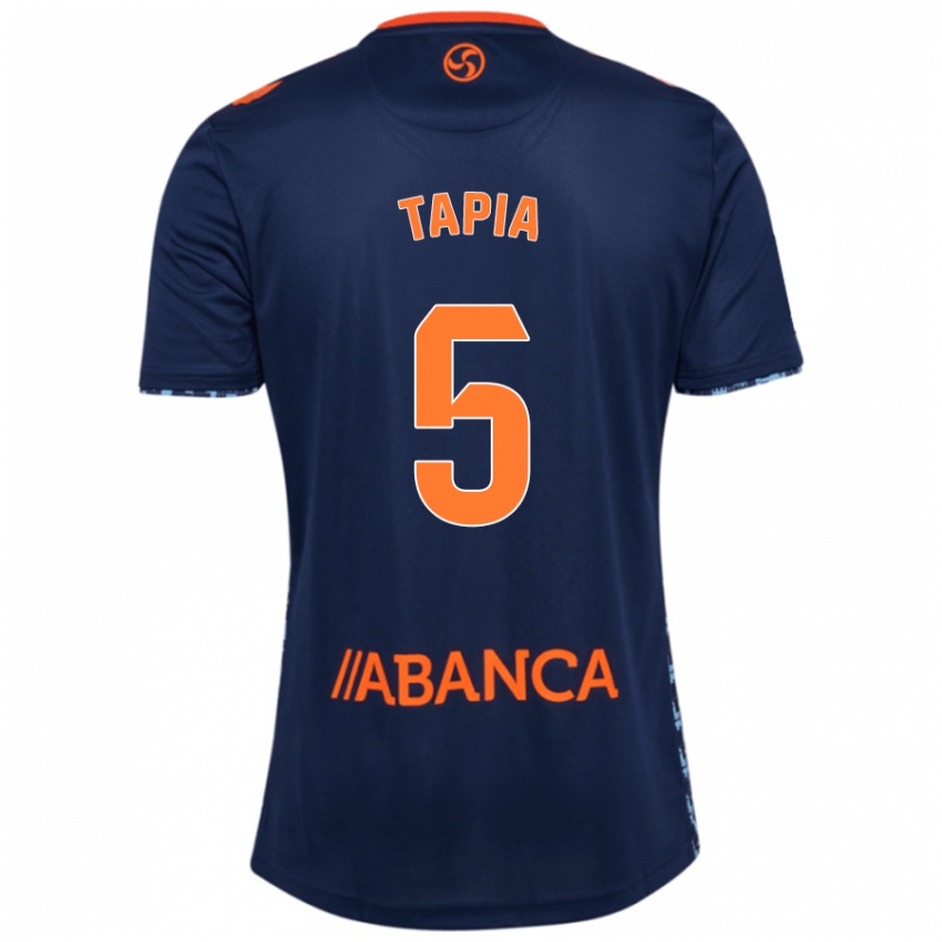 Mænd Renato Tapia #5 Marineblå Udebane Spillertrøjer 2024/25 Trøje T-Shirt