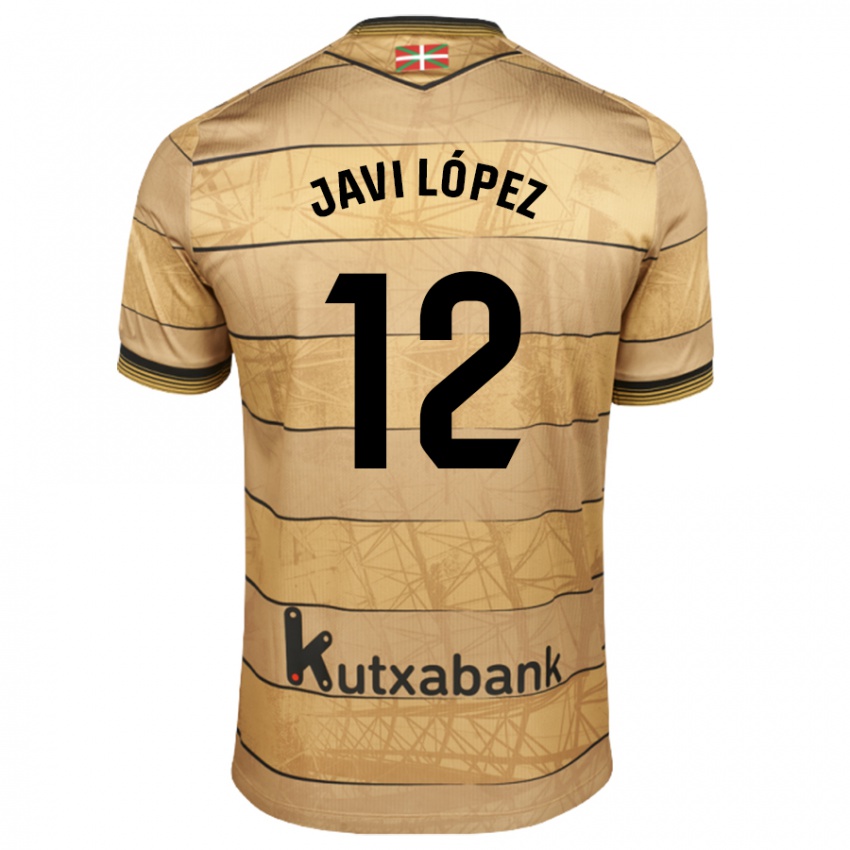 Mænd Javi López #12 Brun Udebane Spillertrøjer 2024/25 Trøje T-Shirt