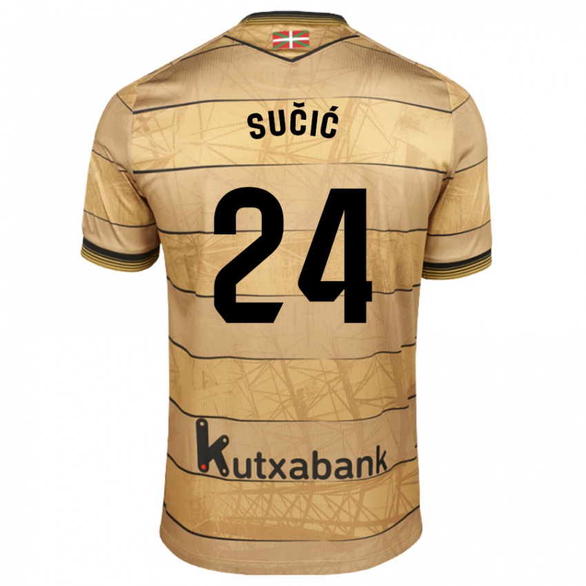 Mænd Luka Sucic #24 Brun Udebane Spillertrøjer 2024/25 Trøje T-Shirt