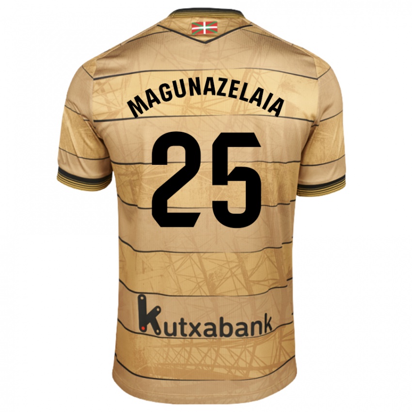 Mænd Jon Magunazelaia #25 Brun Udebane Spillertrøjer 2024/25 Trøje T-Shirt