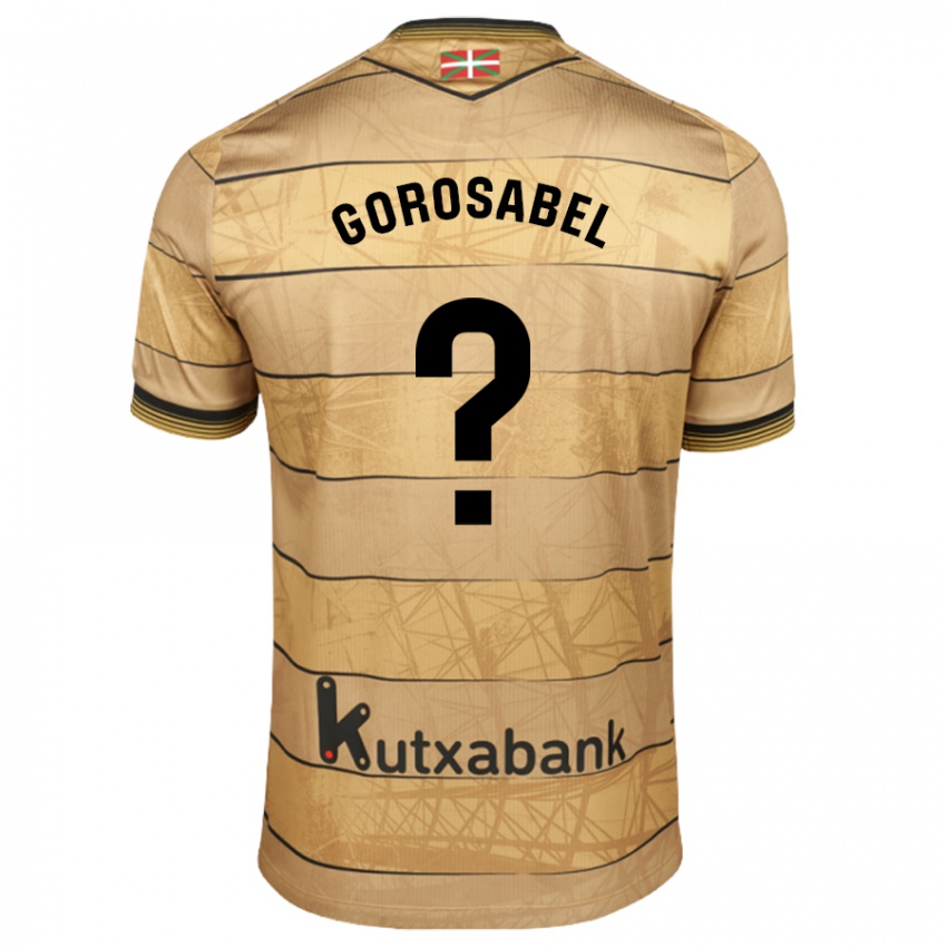 Mænd Gorka Gorosabel #0 Brun Udebane Spillertrøjer 2024/25 Trøje T-Shirt