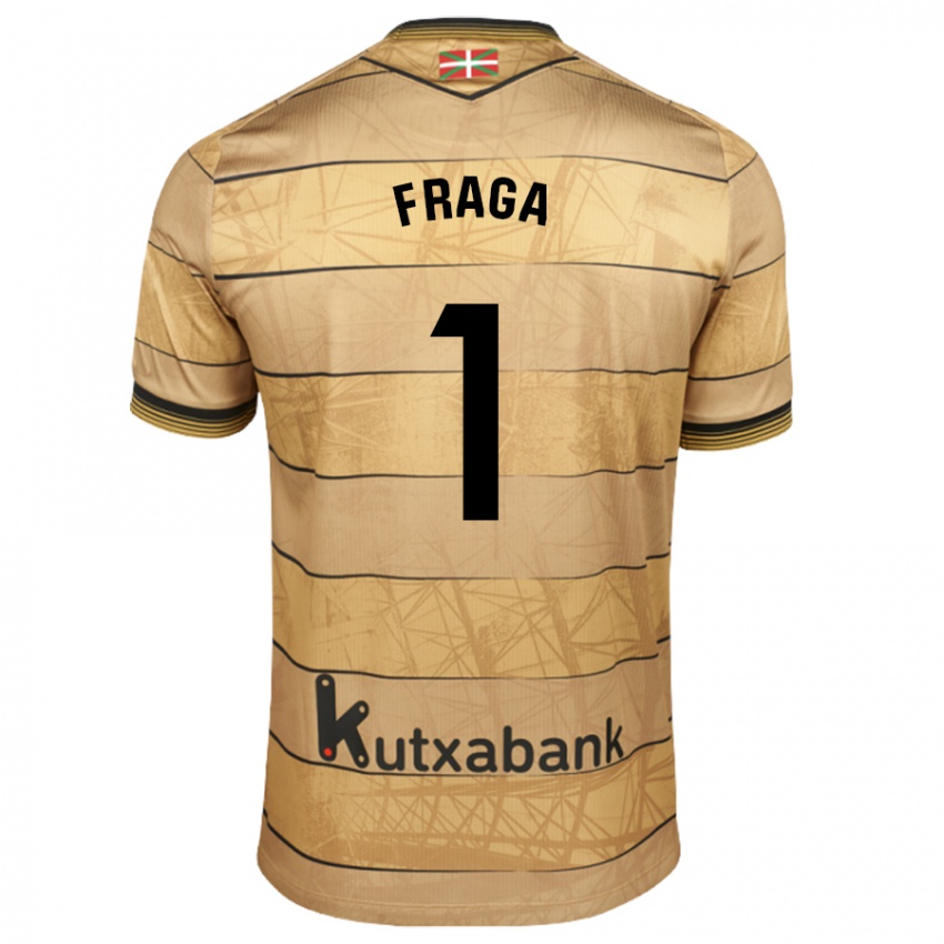 Mænd Aitor Fraga #1 Brun Udebane Spillertrøjer 2024/25 Trøje T-Shirt