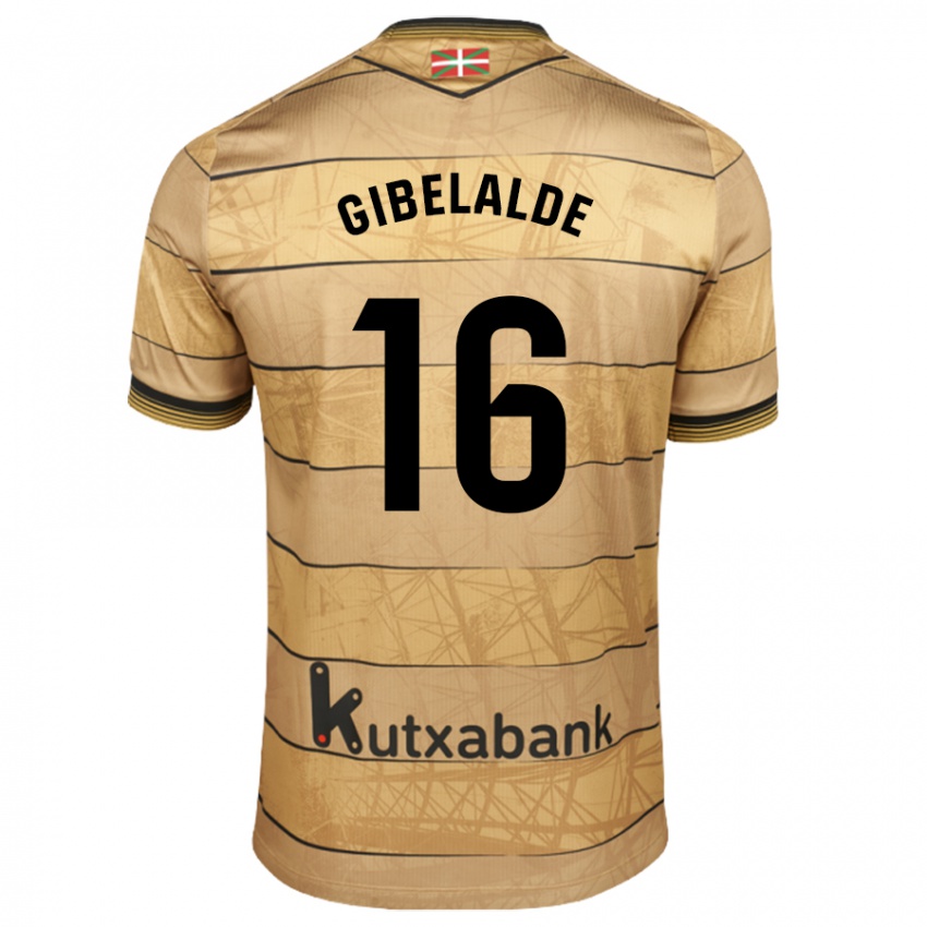 Mænd Manex Gibelalde #16 Brun Udebane Spillertrøjer 2024/25 Trøje T-Shirt