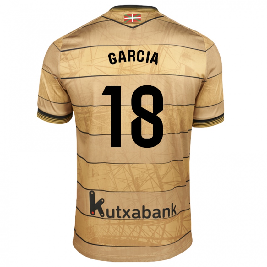 Mænd Eder García #18 Brun Udebane Spillertrøjer 2024/25 Trøje T-Shirt