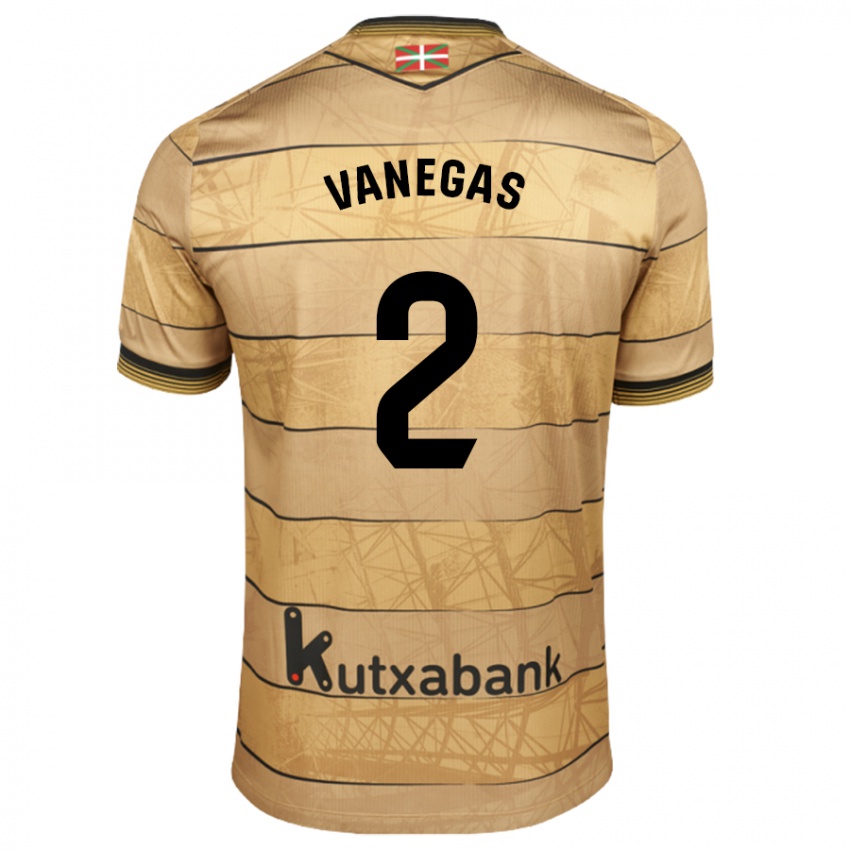 Mænd Manuela Vanegas Cataño #2 Brun Udebane Spillertrøjer 2024/25 Trøje T-Shirt