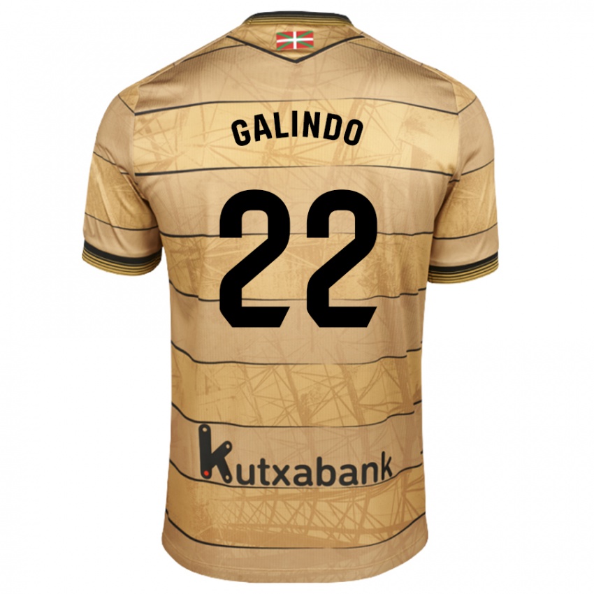 Mænd Iker Galindo #22 Brun Udebane Spillertrøjer 2024/25 Trøje T-Shirt