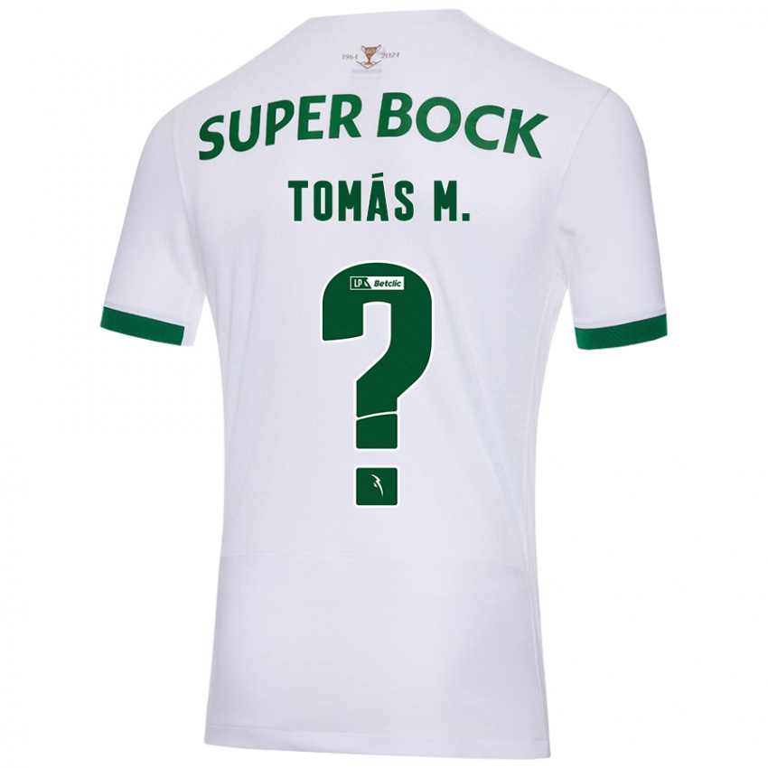 Mænd Tomás Mendes #0 Hvid Grøn Udebane Spillertrøjer 2024/25 Trøje T-Shirt