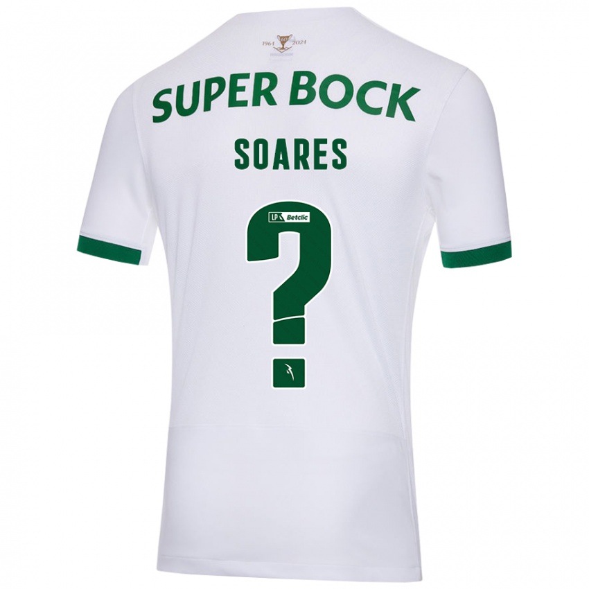 Mænd Simão Soares #0 Hvid Grøn Udebane Spillertrøjer 2024/25 Trøje T-Shirt