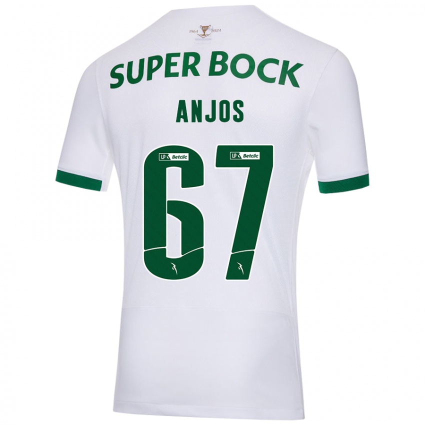 Mænd Lucas Anjos #67 Hvid Grøn Udebane Spillertrøjer 2024/25 Trøje T-Shirt