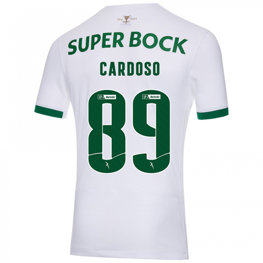 Mænd Nilton Cardoso #89 Hvid Grøn Udebane Spillertrøjer 2024/25 Trøje T-Shirt