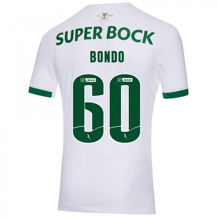 Mænd Pedro Bondo #60 Hvid Grøn Udebane Spillertrøjer 2024/25 Trøje T-Shirt