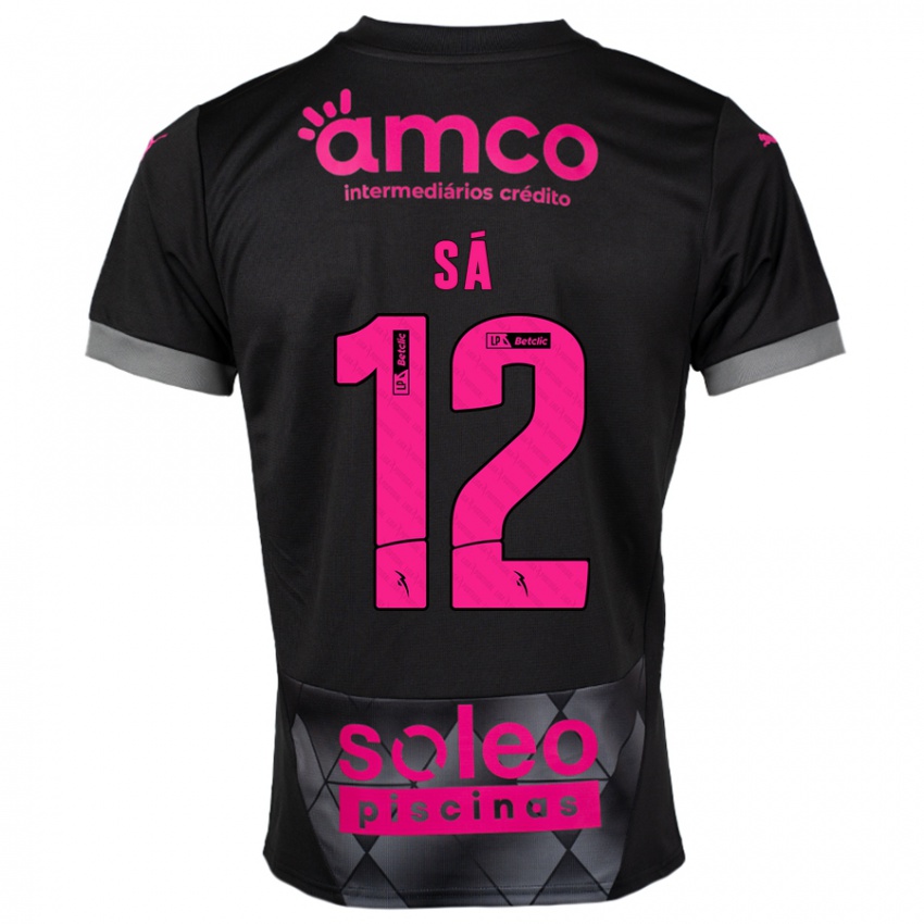 Mænd Tiago Sá #12 Sort Pink Udebane Spillertrøjer 2024/25 Trøje T-Shirt