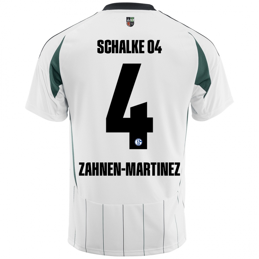 Mænd Pablo Zahnen-Martinez #4 Hvid Grøn Udebane Spillertrøjer 2024/25 Trøje T-Shirt