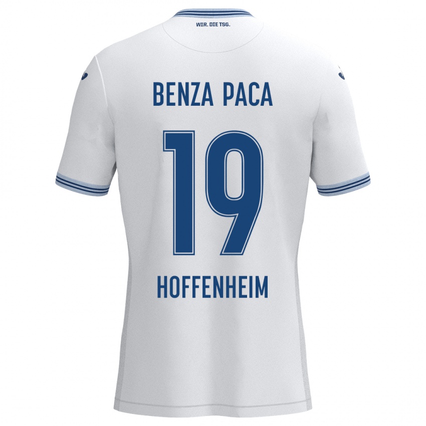 Mænd Lynes Benza Paca #19 Hvid Blå Udebane Spillertrøjer 2024/25 Trøje T-Shirt