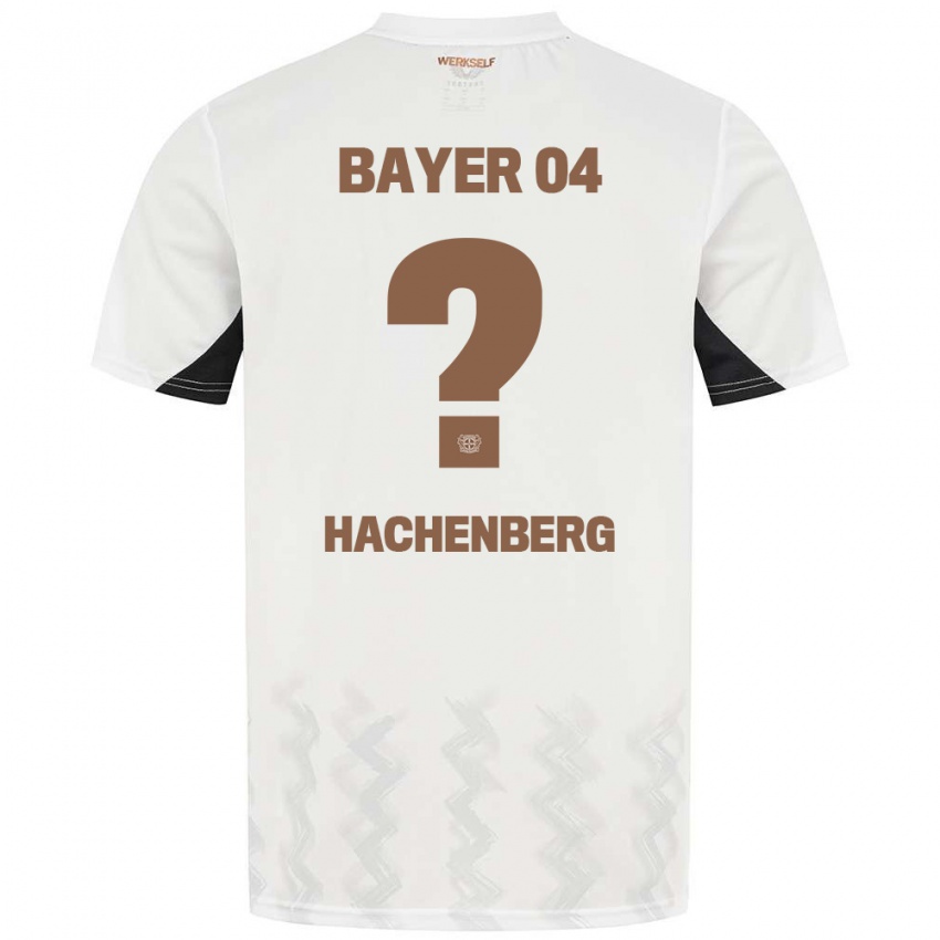 Mænd Merlin Hachenberg #0 Hvid Sort Udebane Spillertrøjer 2024/25 Trøje T-Shirt