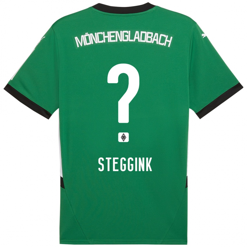 Mænd Lennart Steggink #0 Grøn Hvid Udebane Spillertrøjer 2024/25 Trøje T-Shirt