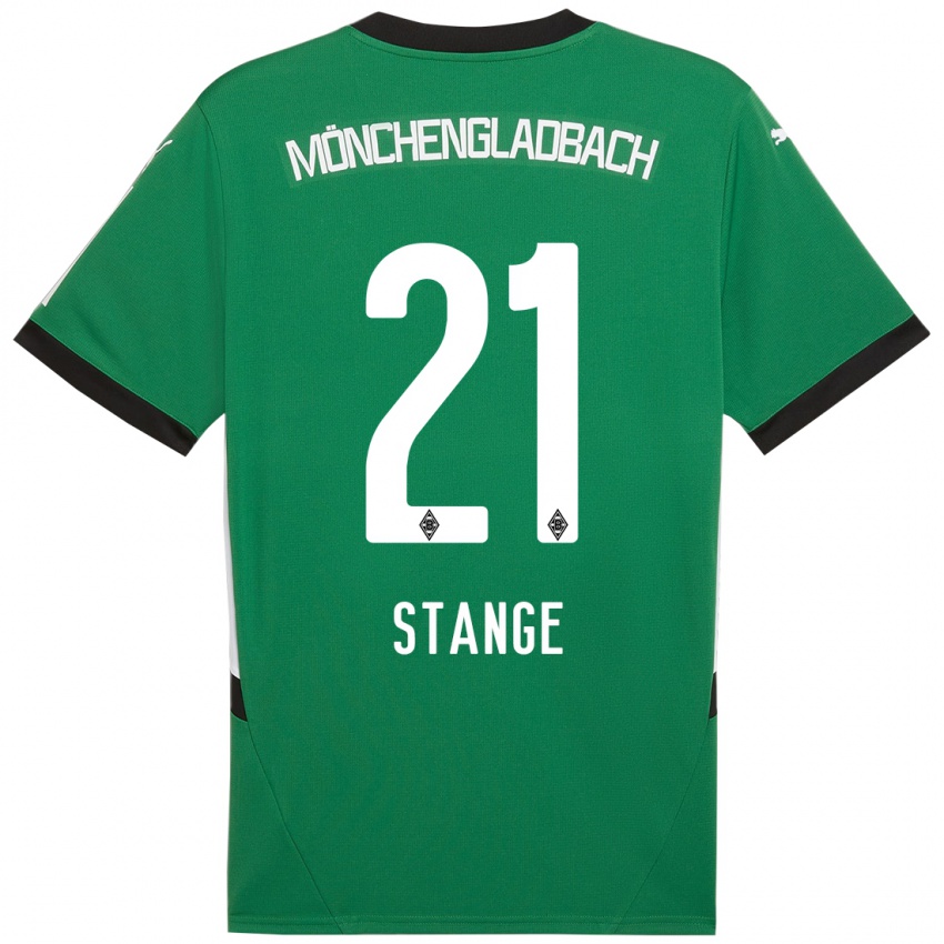 Mænd Veit Stange #21 Grøn Hvid Udebane Spillertrøjer 2024/25 Trøje T-Shirt