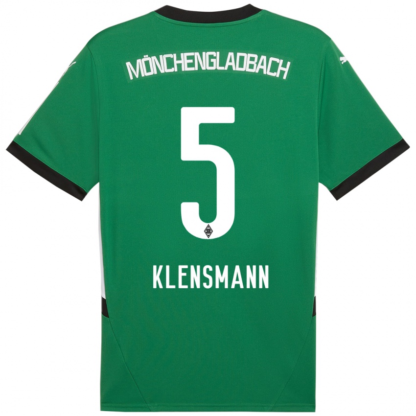 Mænd Paula Klensmann #5 Grøn Hvid Udebane Spillertrøjer 2024/25 Trøje T-Shirt