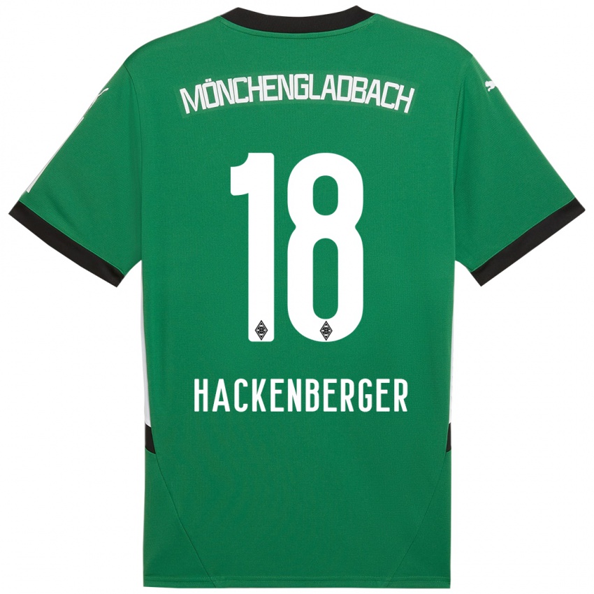 Mænd Jessica Hackenberger #18 Grøn Hvid Udebane Spillertrøjer 2024/25 Trøje T-Shirt