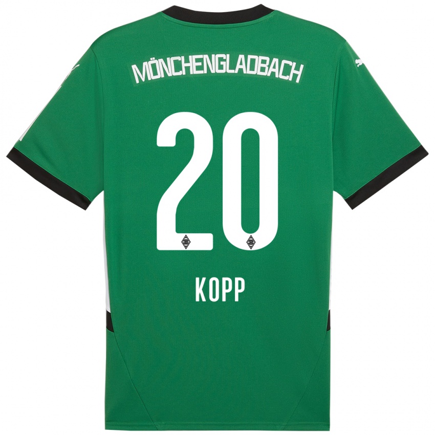 Mænd Leonie Köpp #20 Grøn Hvid Udebane Spillertrøjer 2024/25 Trøje T-Shirt