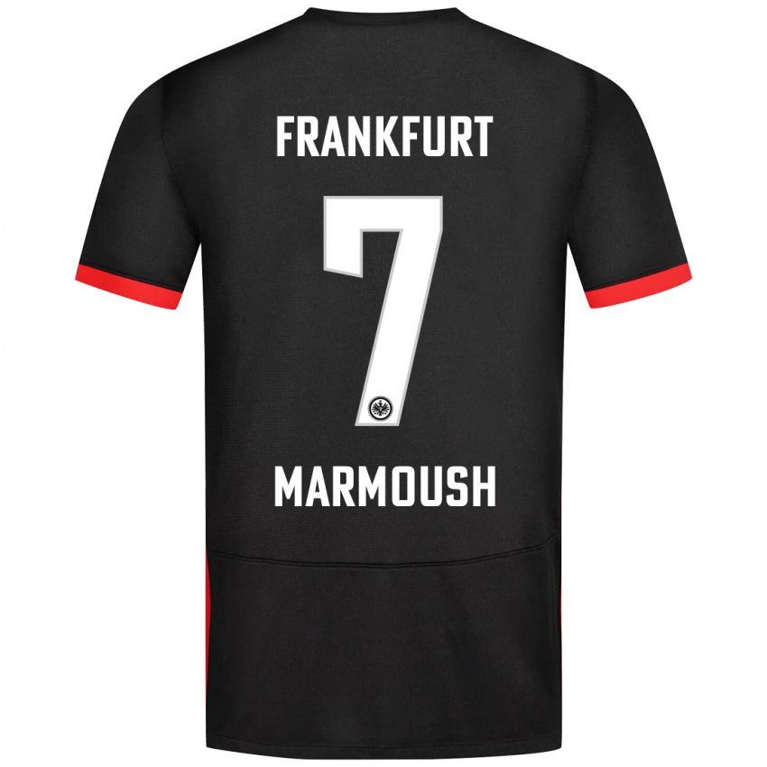 Mænd Omar Marmoush #7 Sort Udebane Spillertrøjer 2024/25 Trøje T-Shirt