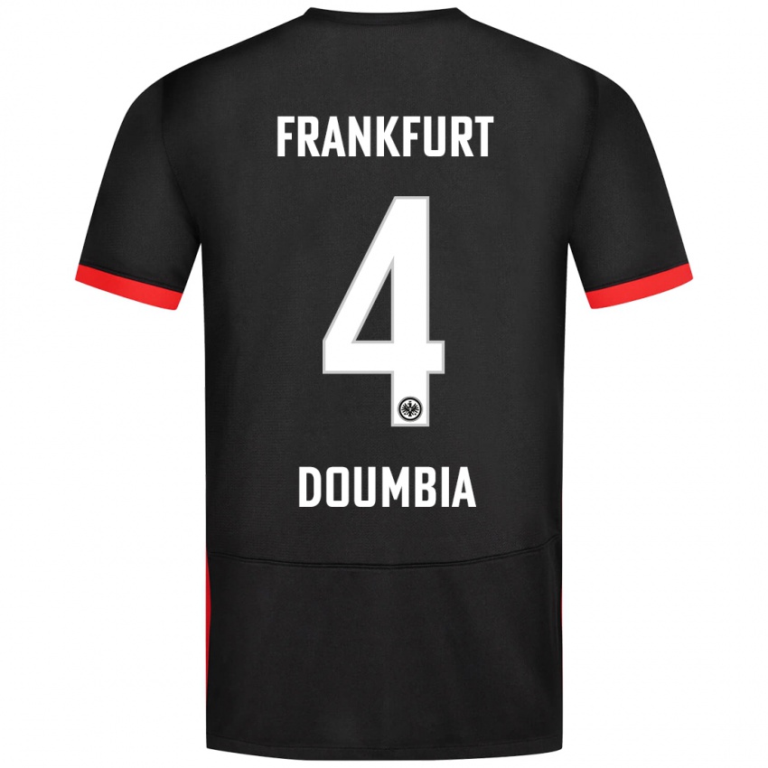 Mænd Fousseny Doumbia #4 Sort Udebane Spillertrøjer 2024/25 Trøje T-Shirt