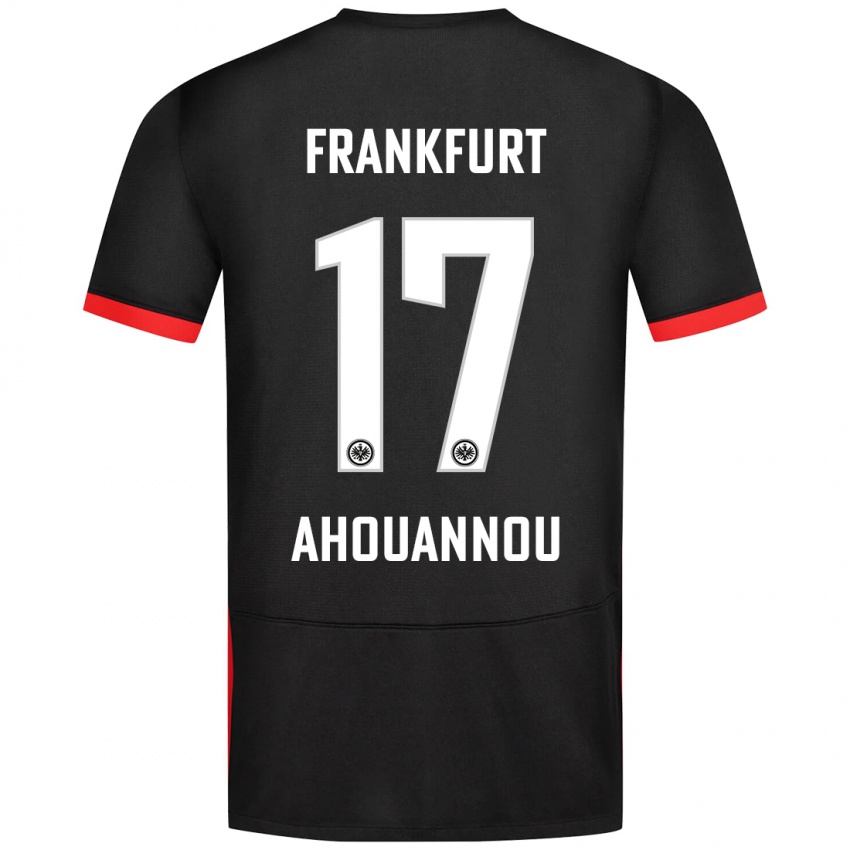 Mænd Yannis Ahouannou #17 Sort Udebane Spillertrøjer 2024/25 Trøje T-Shirt