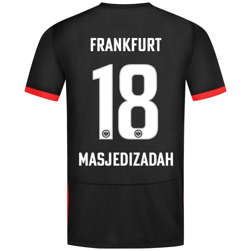 Mænd Abolfazl Masjedizadah #18 Sort Udebane Spillertrøjer 2024/25 Trøje T-Shirt