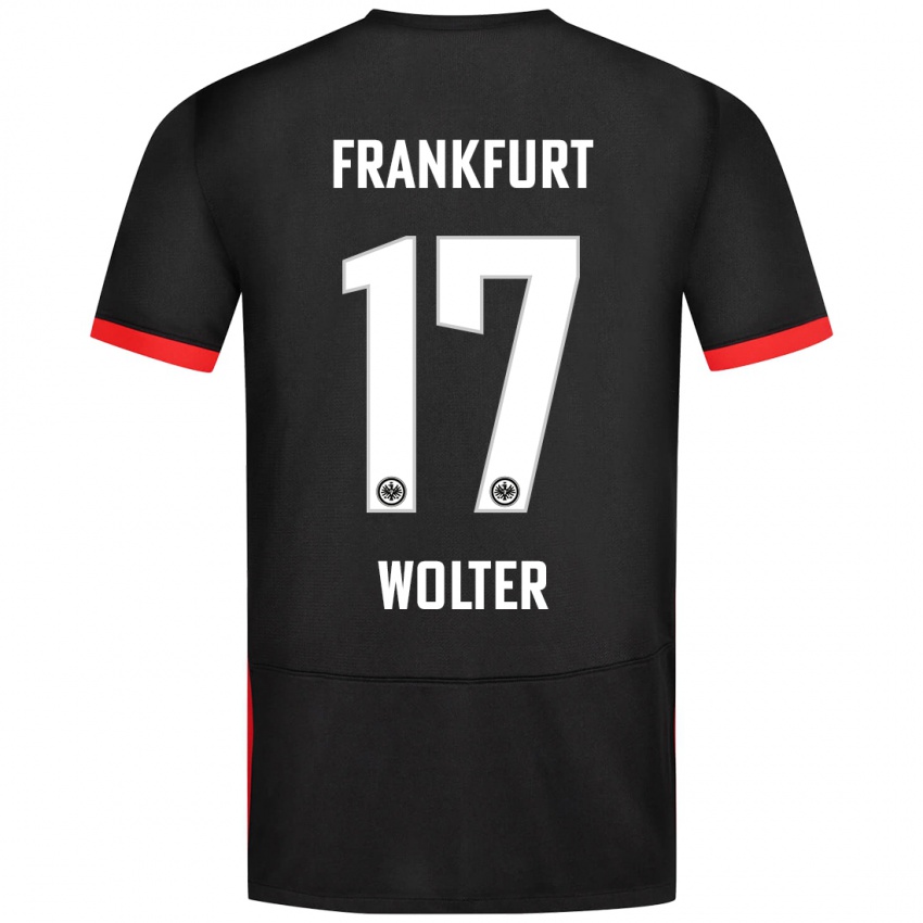 Mænd Pia-Sophie Wolter #17 Sort Udebane Spillertrøjer 2024/25 Trøje T-Shirt