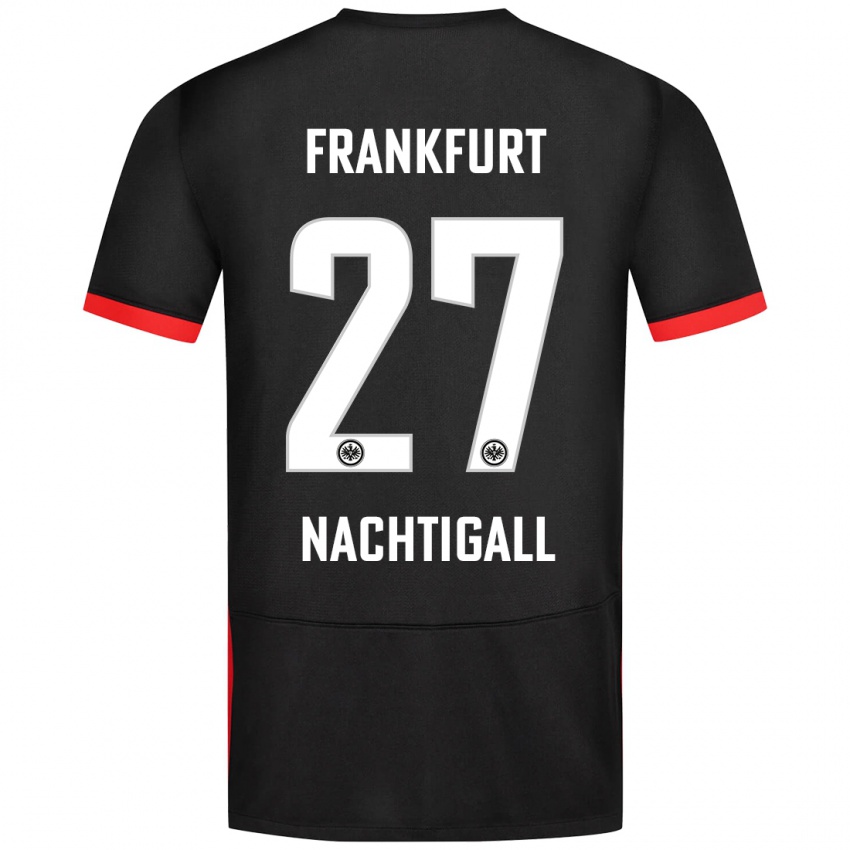 Mænd Sophie Nachtigall #27 Sort Udebane Spillertrøjer 2024/25 Trøje T-Shirt