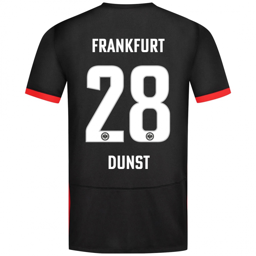 Mænd Barbara Dunst #28 Sort Udebane Spillertrøjer 2024/25 Trøje T-Shirt