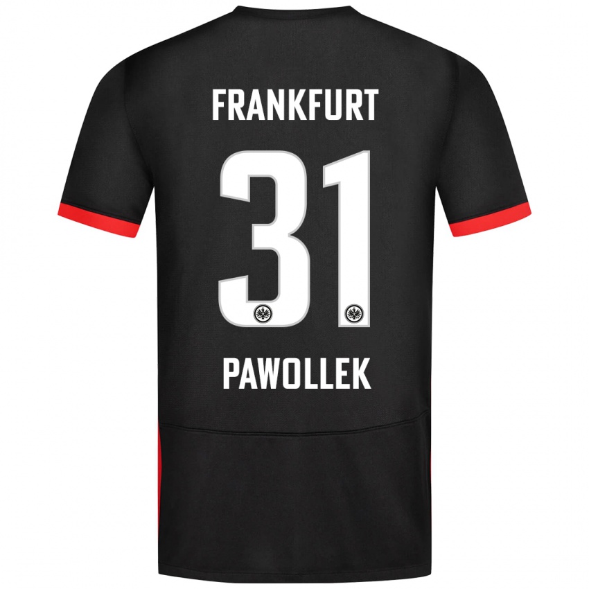 Mænd Tanja Pawollek #31 Sort Udebane Spillertrøjer 2024/25 Trøje T-Shirt