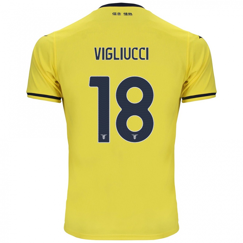 Mænd Chiara Vigliucci #18 Gul Udebane Spillertrøjer 2024/25 Trøje T-Shirt