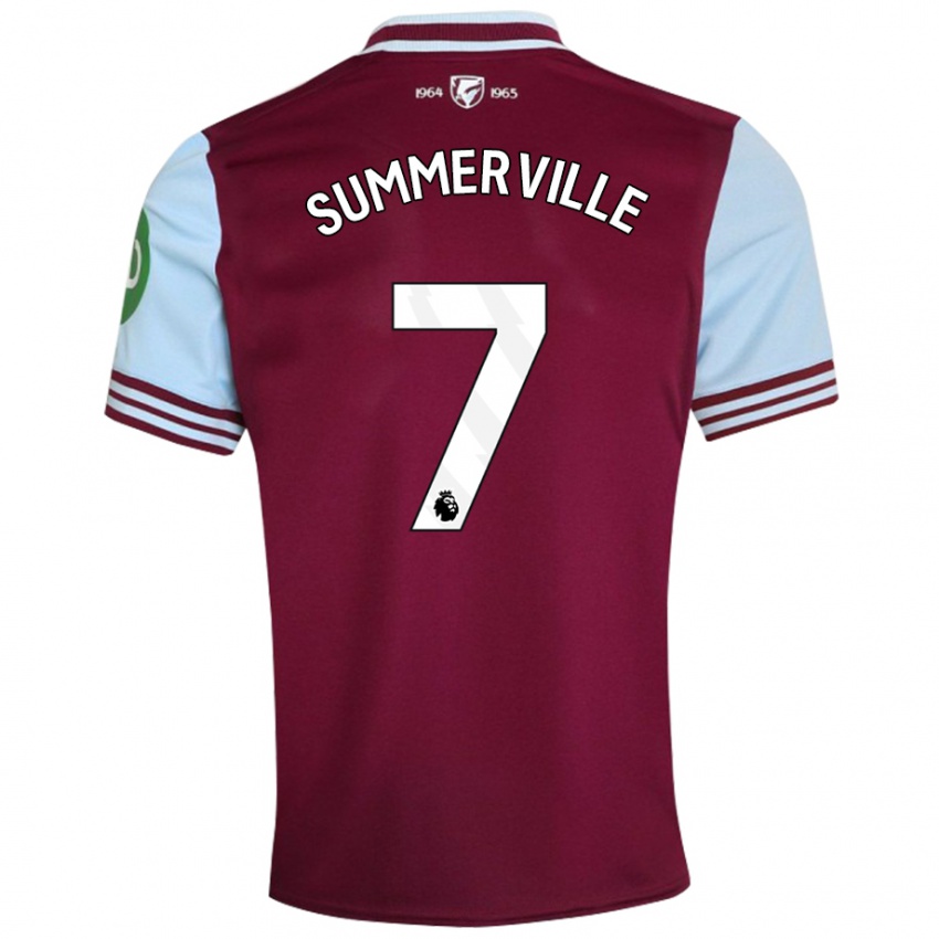 Kvinder Crysencio Summerville #7 Mørkerød Hjemmebane Spillertrøjer 2024/25 Trøje T-Shirt