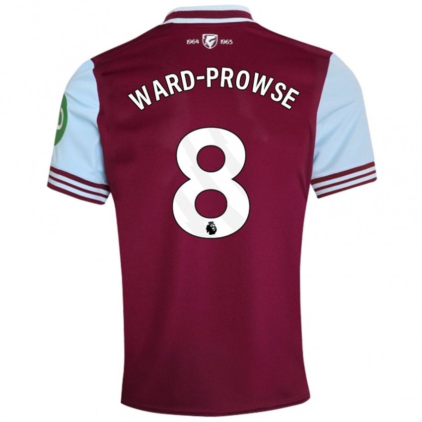 Kvinder James Ward-Prowse #8 Mørkerød Hjemmebane Spillertrøjer 2024/25 Trøje T-Shirt