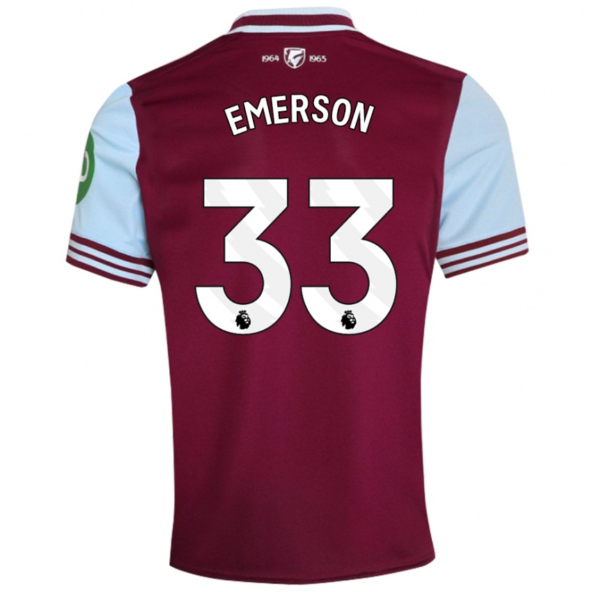 Kvinder Emerson Palmieri #33 Mørkerød Hjemmebane Spillertrøjer 2024/25 Trøje T-Shirt