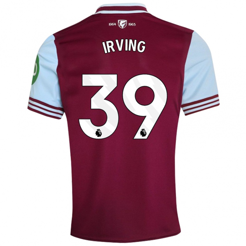 Kvinder Andy Irving #39 Mørkerød Hjemmebane Spillertrøjer 2024/25 Trøje T-Shirt