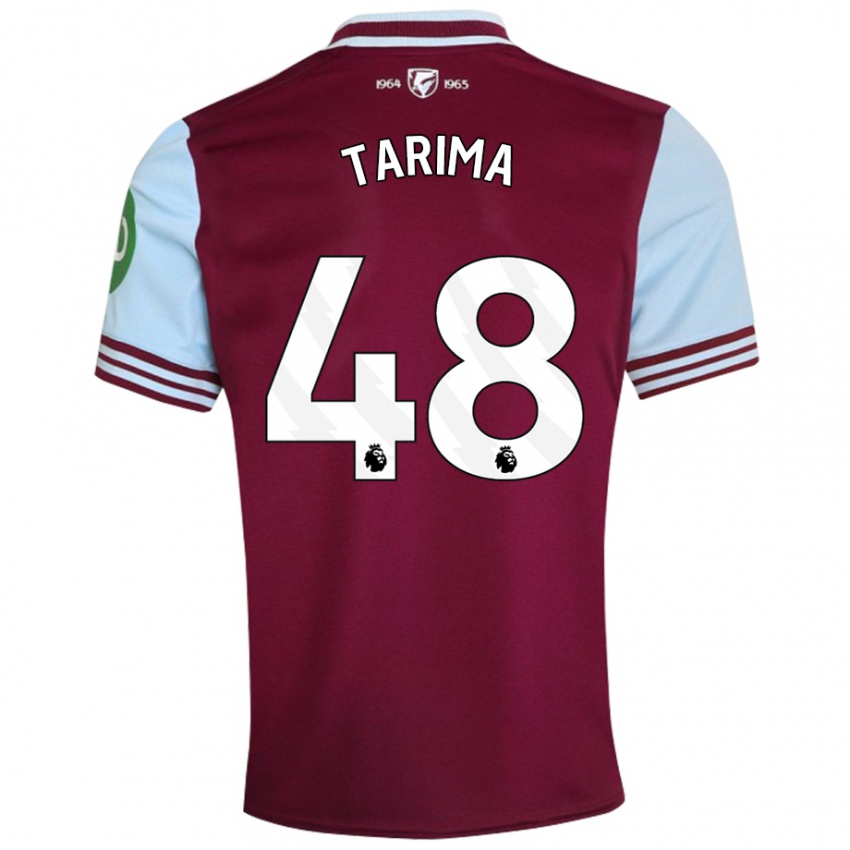 Kvinder Sean Tarima #48 Mørkerød Hjemmebane Spillertrøjer 2024/25 Trøje T-Shirt