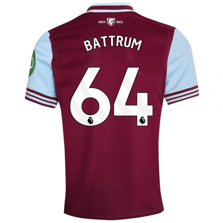 Kvinder Ryan Battrum #64 Mørkerød Hjemmebane Spillertrøjer 2024/25 Trøje T-Shirt