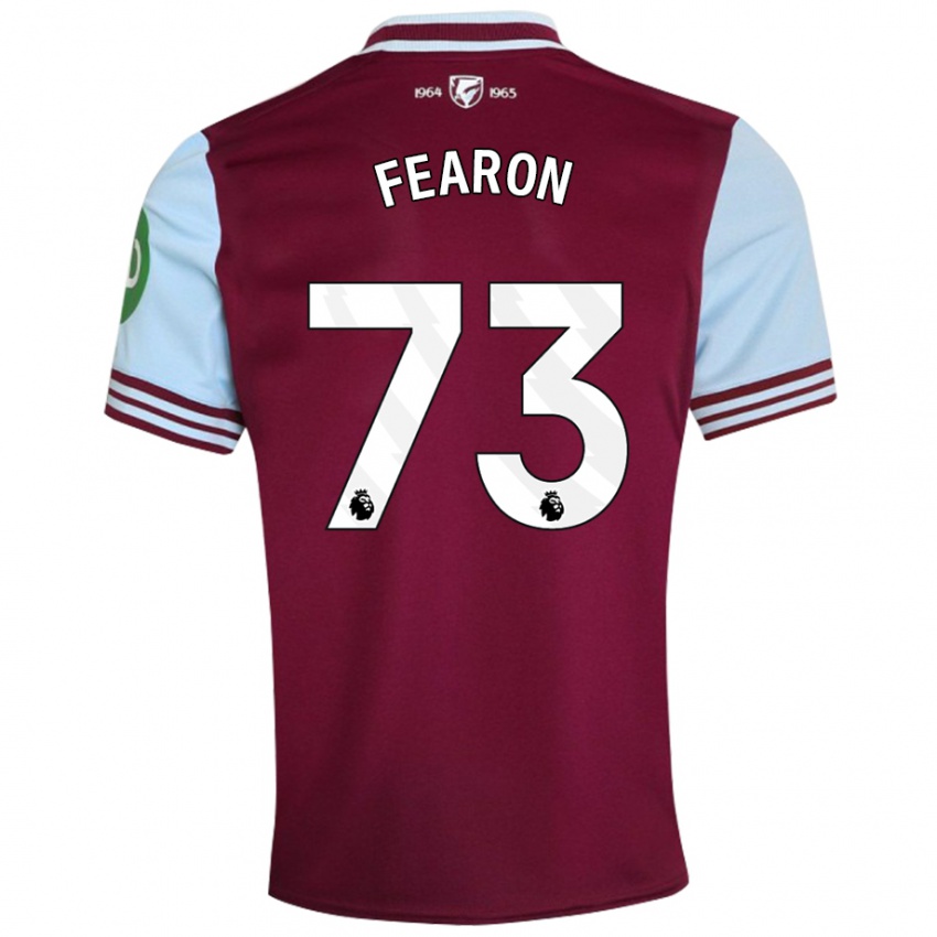 Kvinder Preston Fearon #73 Mørkerød Hjemmebane Spillertrøjer 2024/25 Trøje T-Shirt