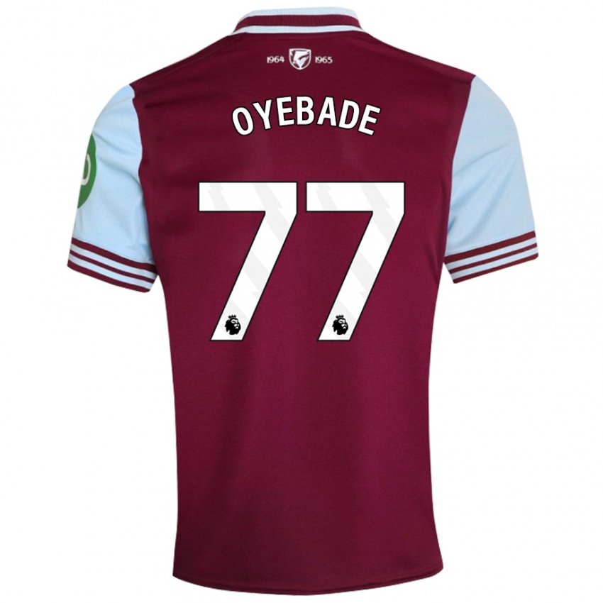 Kvinder Rayan Oyebade #77 Mørkerød Hjemmebane Spillertrøjer 2024/25 Trøje T-Shirt