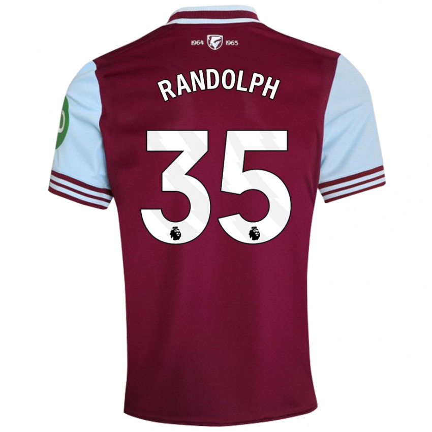 Kvinder Darren Randolph #35 Mørkerød Hjemmebane Spillertrøjer 2024/25 Trøje T-Shirt