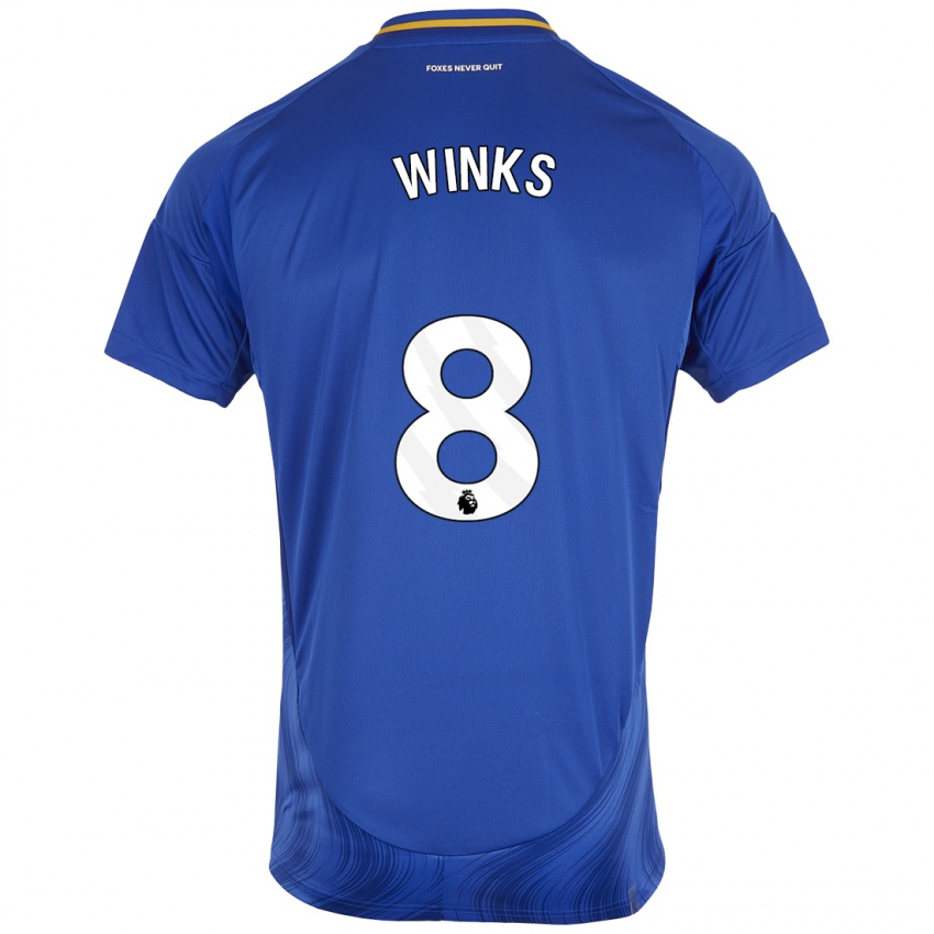 Kvinder Harry Winks #8 Blå Hvid Hjemmebane Spillertrøjer 2024/25 Trøje T-Shirt