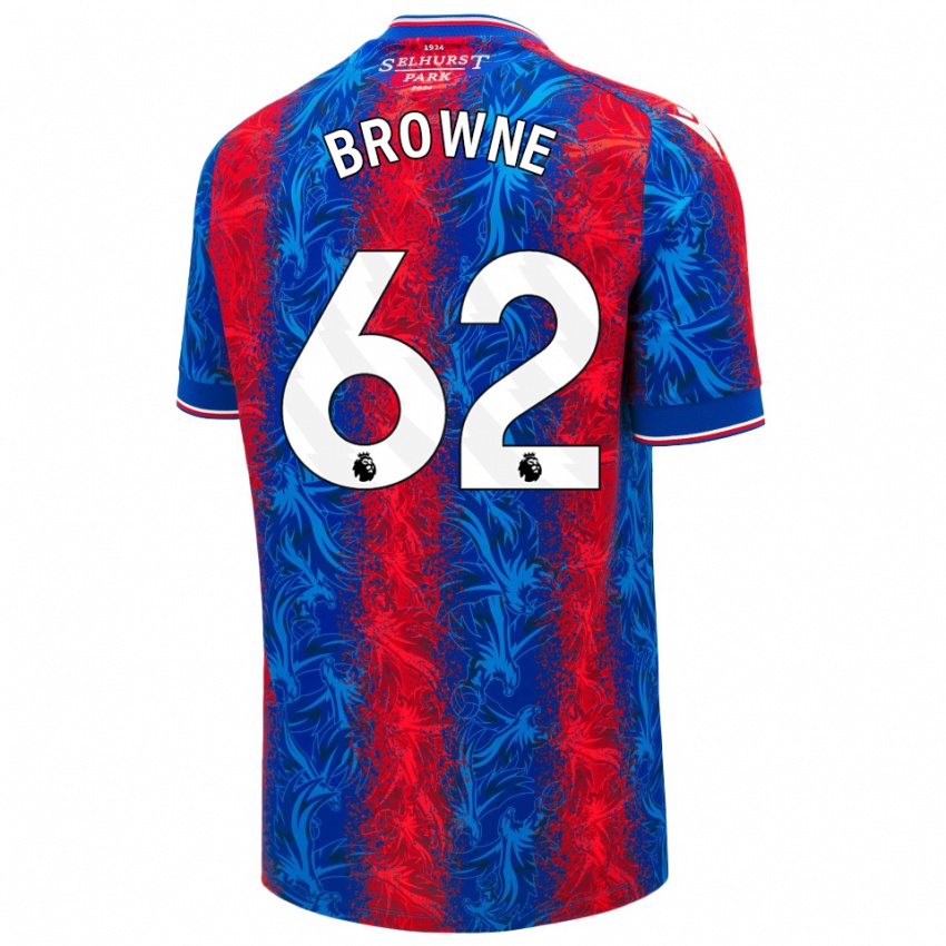 Kvinder Luke Browne #62 Røde Blå Striber Hjemmebane Spillertrøjer 2024/25 Trøje T-Shirt