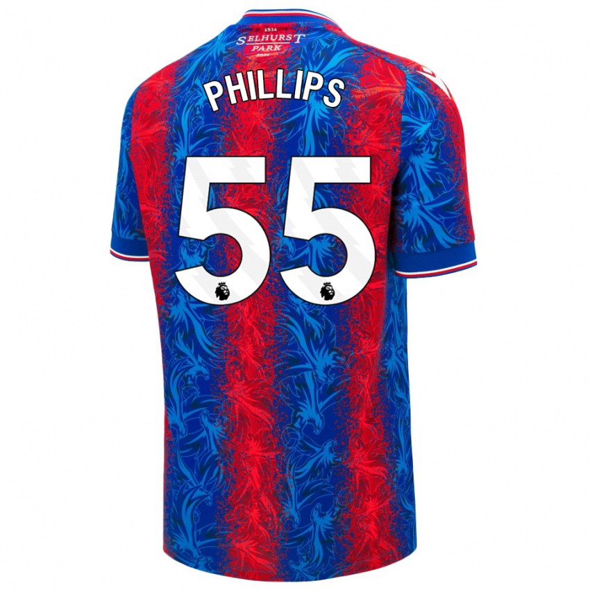 Kvinder Killian Phillips #55 Røde Blå Striber Hjemmebane Spillertrøjer 2024/25 Trøje T-Shirt