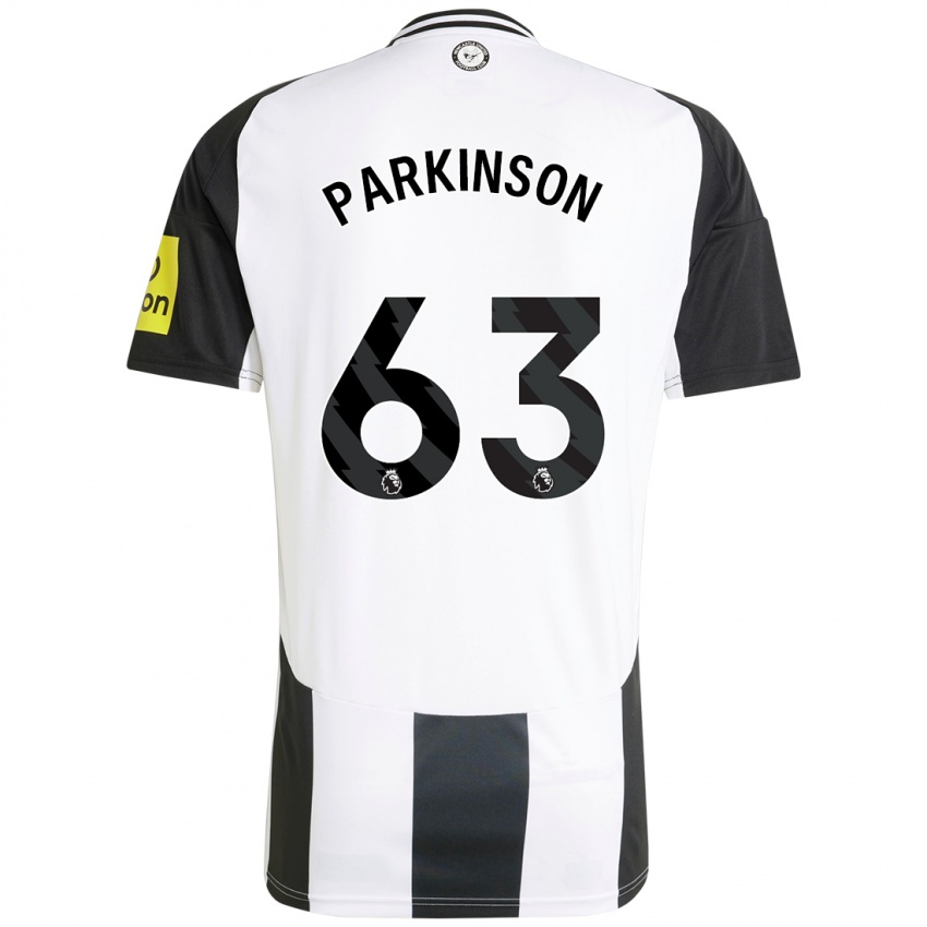 Kvinder Ben Parkinson #63 Hvid Sort Hjemmebane Spillertrøjer 2024/25 Trøje T-Shirt